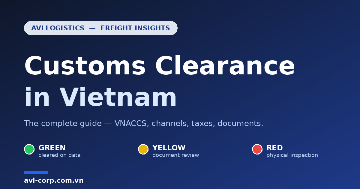 Customs clearance procedures in Vietnam — green yellow red channels — AVI Logistics