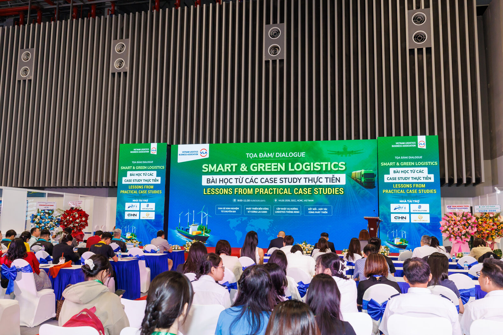 Toàn cảnh tọa đàm Smart & Green Logistics do VLA tổ chức tại VILOG 2026, SECC TP.HCM